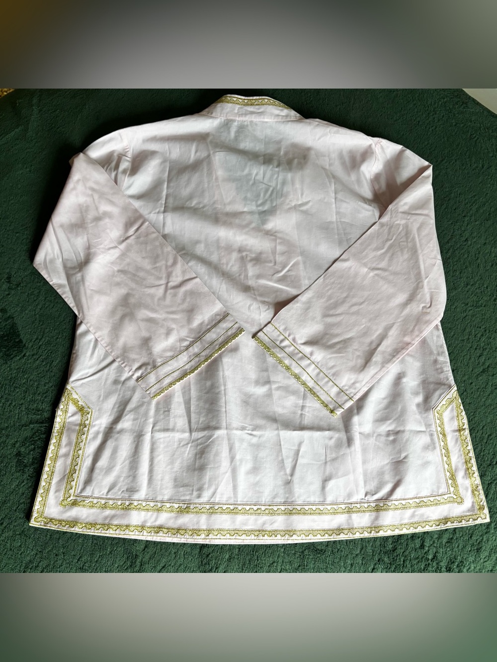 NicoBlu Maharani XL Tunic in Blush Pink Gold Filigree Embroidery - Picture 5 of 6